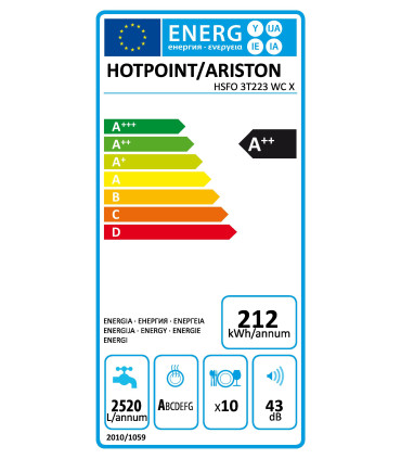 Nõudepesumasin Hotpoint-Ariston HSFO3T223WCX