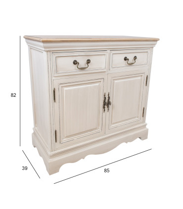 Kummut SAMIRA 2-ukse ja 2-sahtliga, 85x39xH82cm