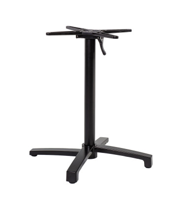 Lauajalg BISTRO 69x69xH72cm, alumiinium, värvus: must