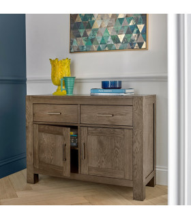 Kummut TURIN 110x46,5xH82cm suitsutamm, tammespooniga MDF, puit, õlitatud