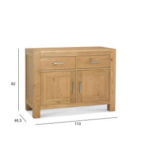 Kummut TURIN 110x46,5xH82cm hele tamm, puit, õlitatud