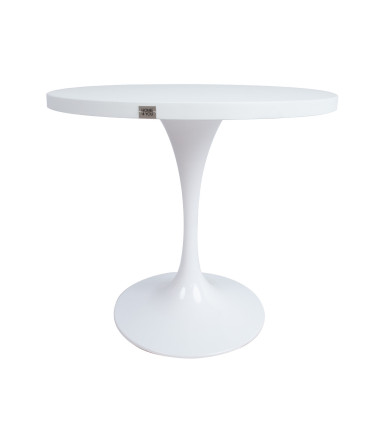 Laud BOLGHERI D80xH74cm, valge, alumiinium, malm