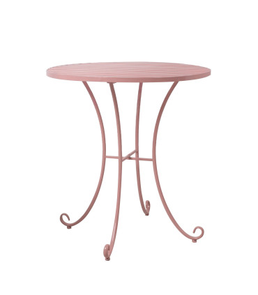 Стол ROSY D70xH75см, кованое железо, розовый