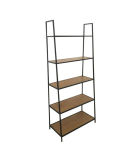 Seinariiul SEAFORD 77x36xH174,5cm, lamineeritud kattega mööbliplaat, värvus: tamm, raam: must metall