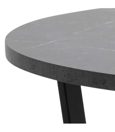 Söögilaud AMBLE D110x75cm, must, melamiin, metall