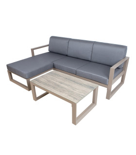 Комплект садовой мебели POSTA угловой диван и стол, бежевый