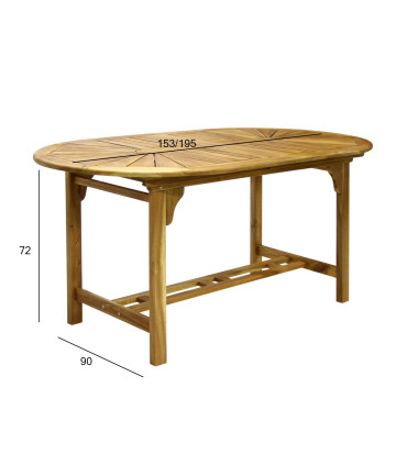 Laud FINLAY 153/195x90xH72cm, akaatsia