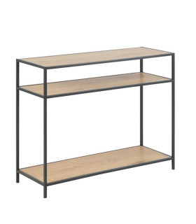 Konsoollaud SEAFORD, 100x35xH79cm, lauaplaat: lamineeritud kattega mööbliplaat, värvus: tamm, raam: metall, värvus: must