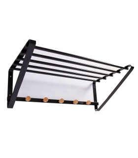 Настенная вешалка - полка FOREST 60x33x20см, черная