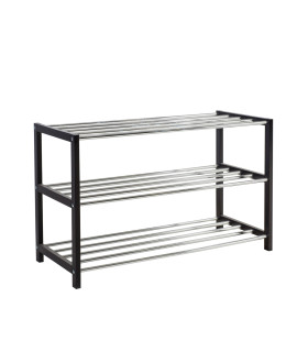 Jalatsiriiul BRODY 3-kordne 80x31xH50cm, must/kroom