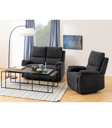 Tugitool SABIA recliner, tumehall, 80x90xH101cm