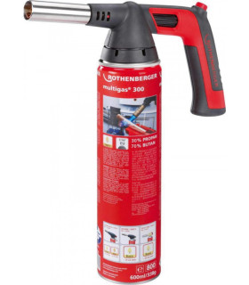 Gaasipõleti komplekt ROFIRE 4 PIEZO 1950/1800`C + Multigas 300, Rothenberger