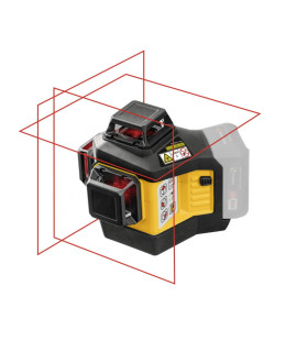 Ristjoonlaser LAX 600, 3x360° punane kiir, karkass CAS, Stabila