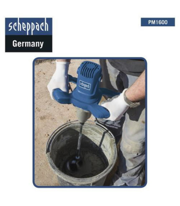 Segutrell PM1600, 2 kiirust + lisavispel mördi segamiseks, Scheppach