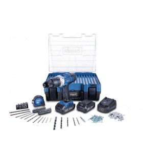 Löögiga akutrell DTB20ProS Mobile Workshop, 206osa, 2x2,0 Ah, Scheppach