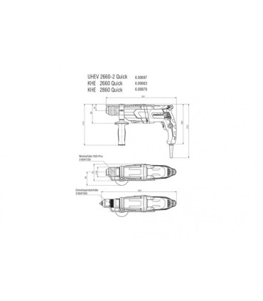 Kombivasar KHE 2660 koos lisapadruniga, Metabo