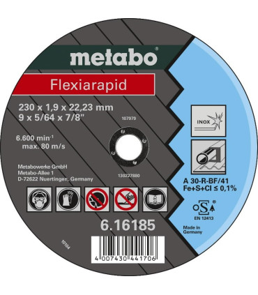 Lõikeketas Flexiarapid Inox 230x1,9mm, Metabo
