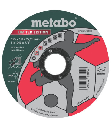 Lõikeketas Limited Edition Inox 125x1mm, Metabo