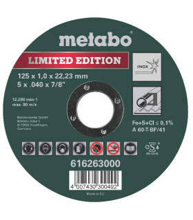 Lõikeketas Special Edition II Inox 125x1mm, Metabo
