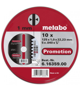 Lõikeketas A60R Inox metallkarbis 10tk 125x1mm, Metabo