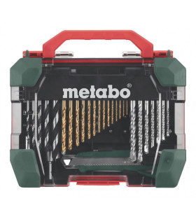 Tarvikute komplekt, 55 osaline. Plastkohvris, Metabo
