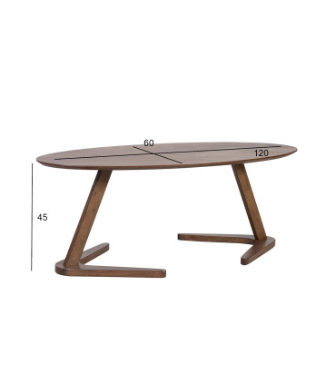 Придиванный столик LANA 120x60xH45см, орех