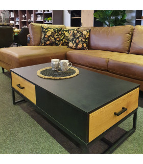 Журнальный столик AMSTERDAM 110x60xH40см, дуб/черный