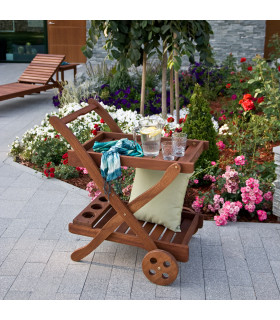 Сервировочный стол VIKTORIA 84х50хH81см, меранти