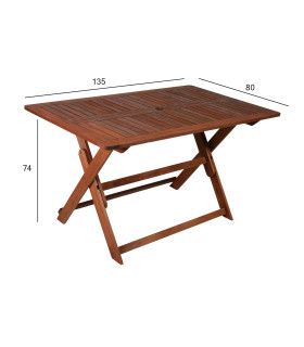 Laud MODENA 135x80xH74cm, meranti