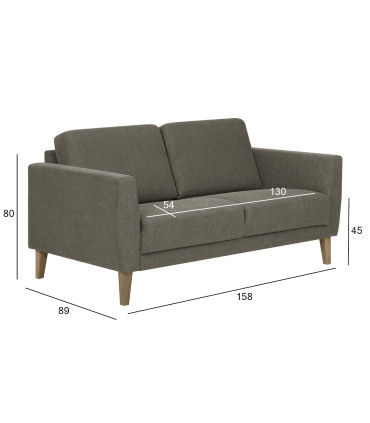 Diivan LANDO 2-kohaline, tumebee˛, 158x89xH80cm