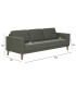 Diivan LANDO 3-kohaline, roheline, 207x89xH80cm