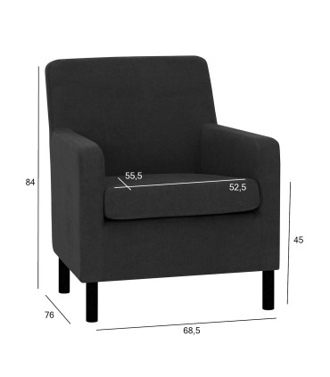 Tugitool LOONE tumehall, 68,5x76xH82cm