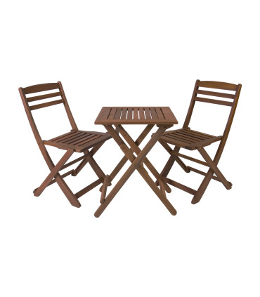 Rõdukomplekt ROUEN laud ja 2 tooli, meranti