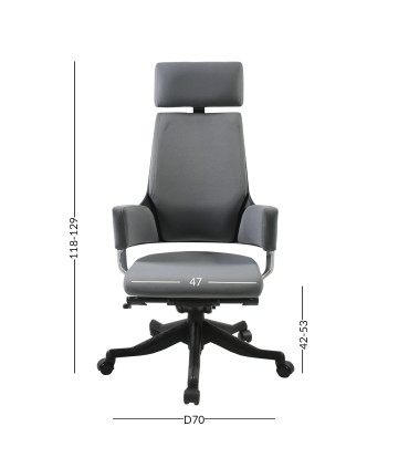 Рабочий стул DELPHI серый