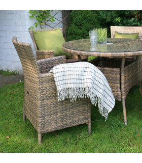 Стол WICKER D100xH71см, капучино