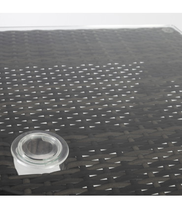 Стол WICKER 73x73xH71см, тёмно-коричневый