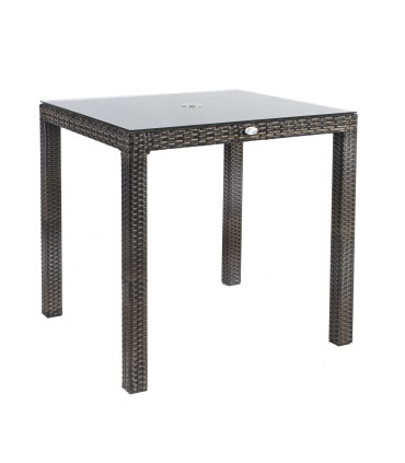 Стол WICKER 73x73xH71см, тёмно-коричневый