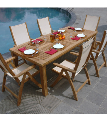 Laud BALI 220x100xH75cm, tiikpuu