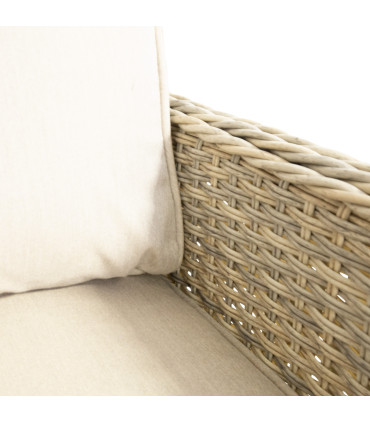 Aiamööblikomplekt BASEL laud, diivan, 2 tooli ja 2 tumbat