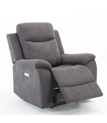 Кресло-реклайнер MILO 97x96xH103см, с электрическим механизмом, серый