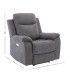 Tugitool MILO elektriline recliner 97x96xH103cm, hall