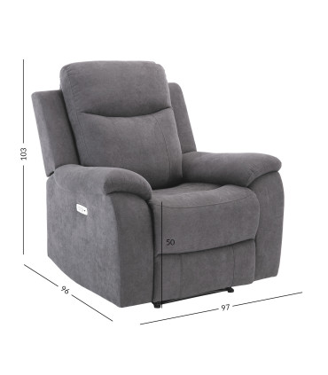 Tugitool MILO elektriline recliner 97x96xH103cm, hall