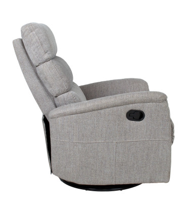 Tugitool BARCLAY kiikuv ja pöörlev manuaalne recliner 79x86xH105cm, helehall