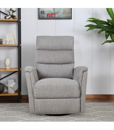 Tugitool BARCLAY kiikuv ja pöörlev manuaalne recliner 79x86xH105cm, helehall