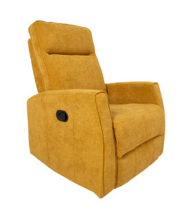 Tugitool EDDY kiikuv ja pöörlev manuaalne recliner 76x96xH103cm, kollane