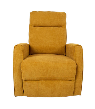Tugitool EDDY kiikuv ja pöörlev manuaalne recliner 76x96xH103cm, kollane