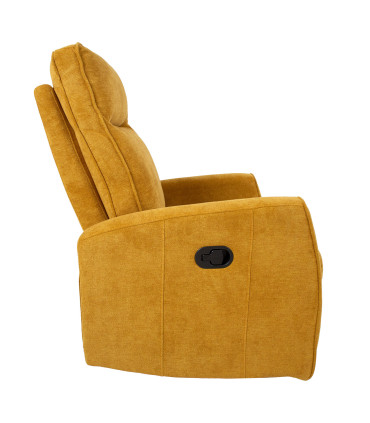 Tugitool EDDY kiikuv ja pöörlev manuaalne recliner 76x96xH103cm, kollane