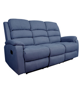 Diivan MANUEL 3-kohaline manuaalne recliner, tumesinine