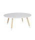 Придиванный столик FOXY D80xH35,5см, материал: дерево, цвет: белый / натуральный