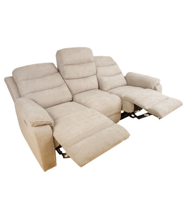 Diivan MIMI 3-kohaline elektriline recliner 208x93xH102cm, helehall